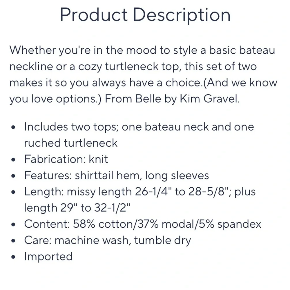 Belle by Kim Gravel turtleneck/mock neck pullover - Picture 8 of 9